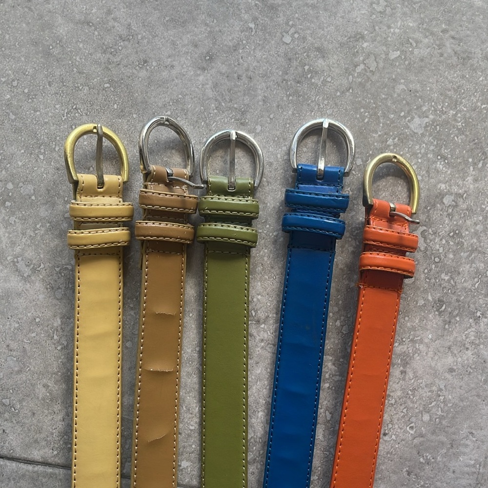 Lot of skinny belts. Multiple colors. - Picture 2 of 9
